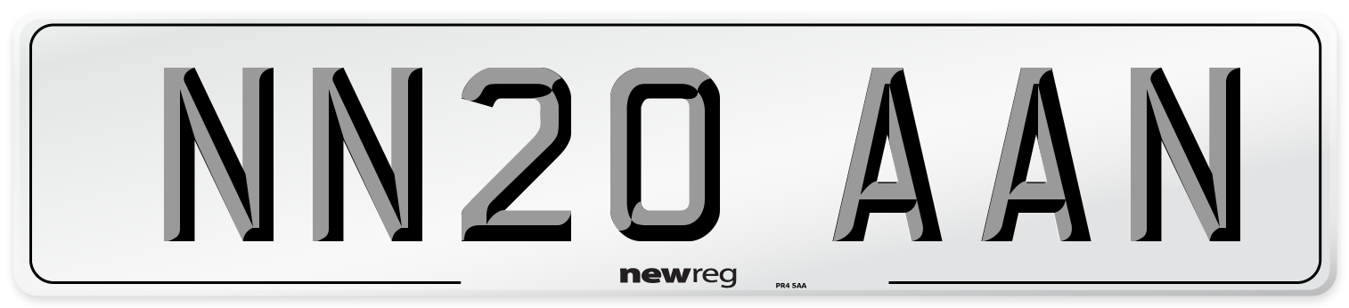 NN20 AAN Number Plate from New Reg